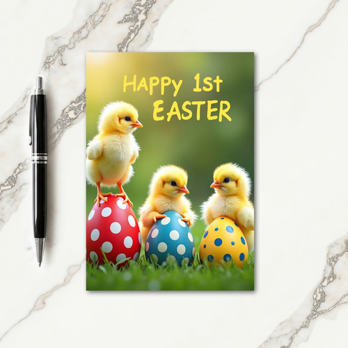 Baby Chicks Easter Greetings Card