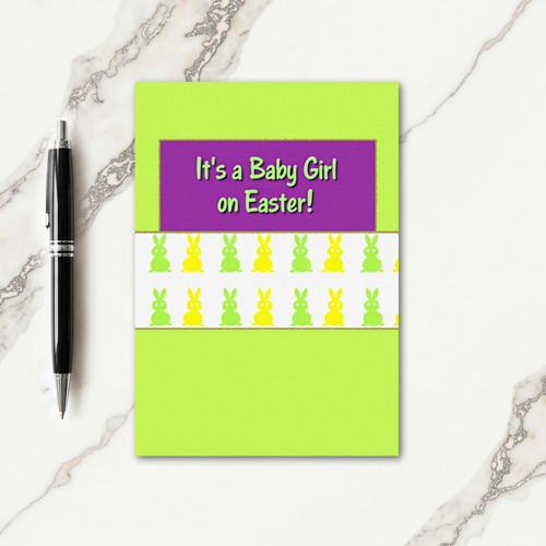 Baby Girl Easter Greeting Card
