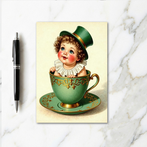 Baby In Teacup Cute Card