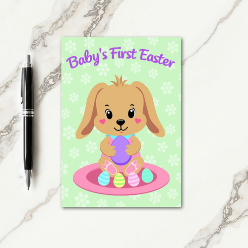 Babys First Easter Bunny Card