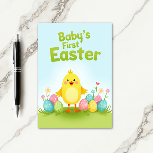Babys First Easter Glitter Texture Card