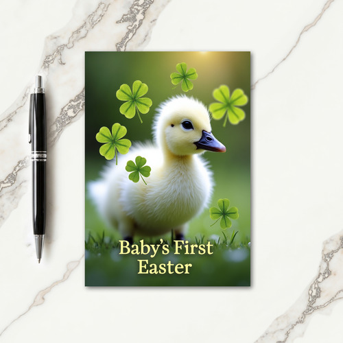 Babys First Easter Scene Card