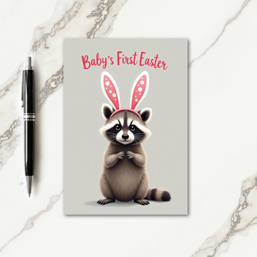 Babys First Easter Woodland Card