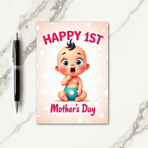 Babys First Mothers Day Art Card