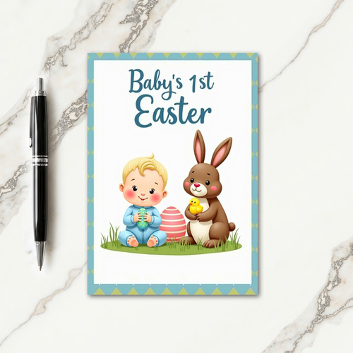 Babys First Patterned Egg Card