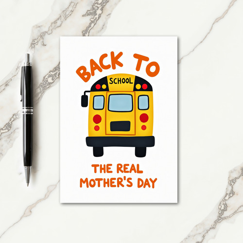 Back To School Mothers Day Card