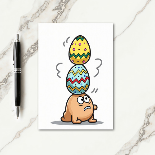 Balancing Act Funny Creature Card