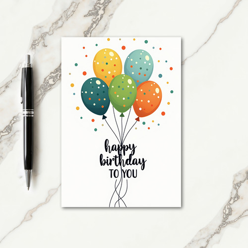 Balloon Art Birthday Card