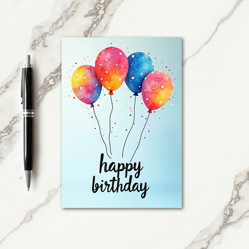 Balloon Birthday Art Card