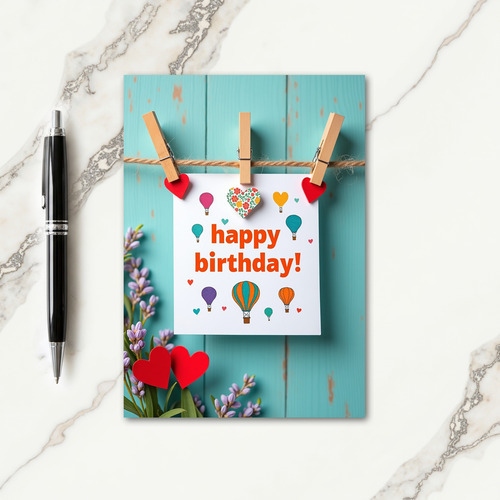 Balloon Birthday Celebration Card
