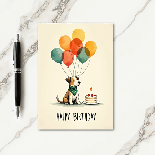 Balloon Birthday Friend Card