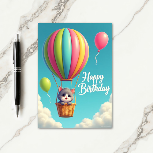 Balloon Birthday Scene Card