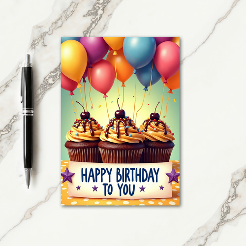Balloon Birthday Treat Card