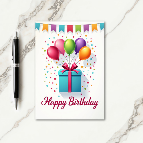 Balloon Cluster Birthday Card