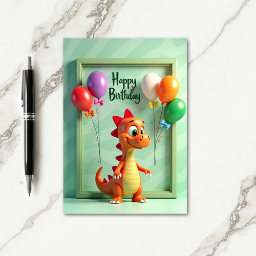 Balloon Creature Birthday Card