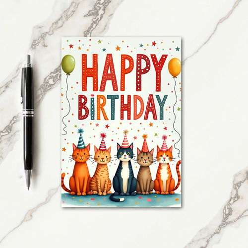 Balloon Dotted Birthday Card