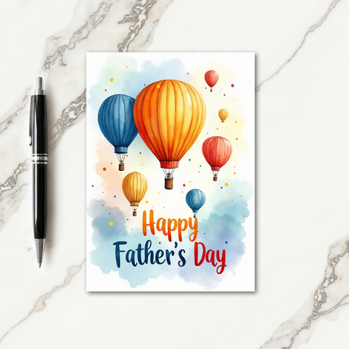 Balloon Fathers Day Art Card