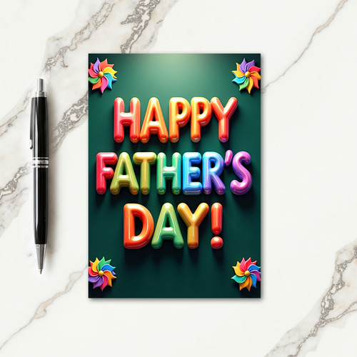 Balloon Fathers Day Card