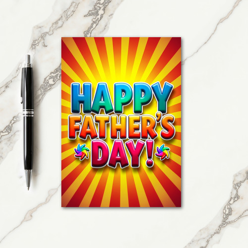 Balloon Letters Fathers Day Card