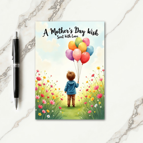 Balloon Mothers Day Gift Card