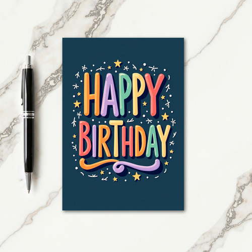 Balloon Style Birthday Card