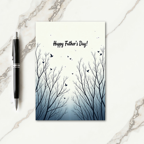 Bare Branches Fathers Day Card