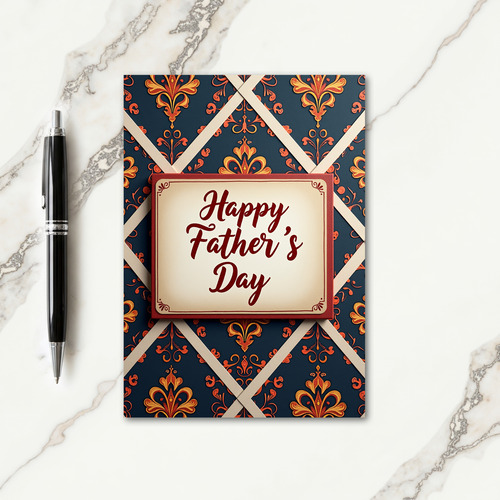 Baroque Fathers Day Tribute Card