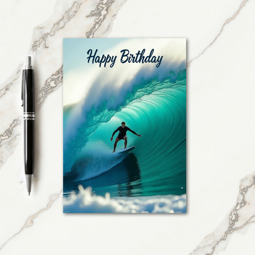 Barrel Wave Birthday Card