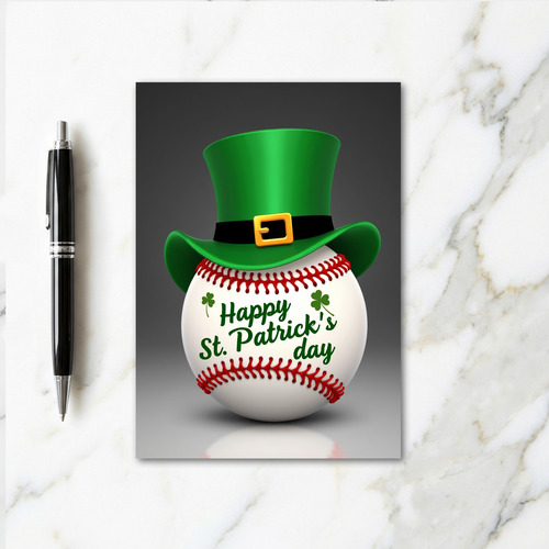Baseball Hat Pattern Holiday Card