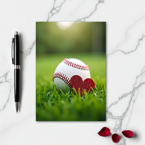 Baseball Heartfelt Love Card