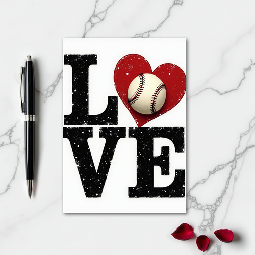 Baseball Love Minimalist Card