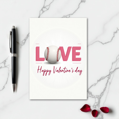Baseball Love Pattern Card