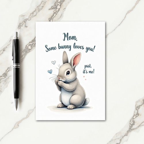 Bashful Bunny Mothers Day Card