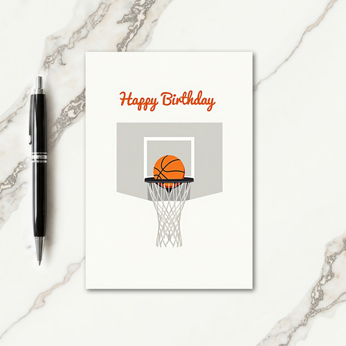 Basketball Birthday Wish Card