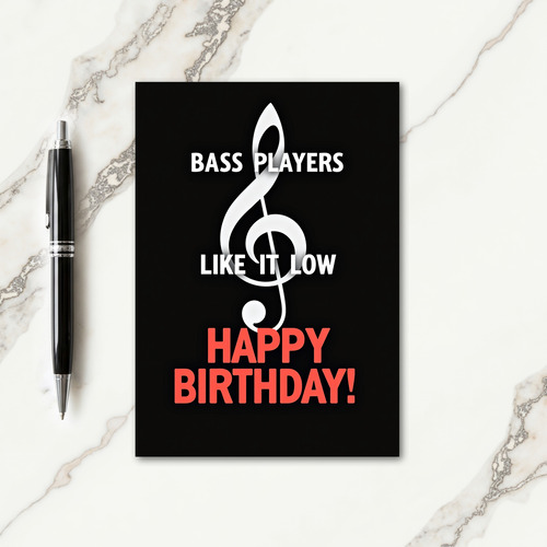 Bass Player Birthday Card