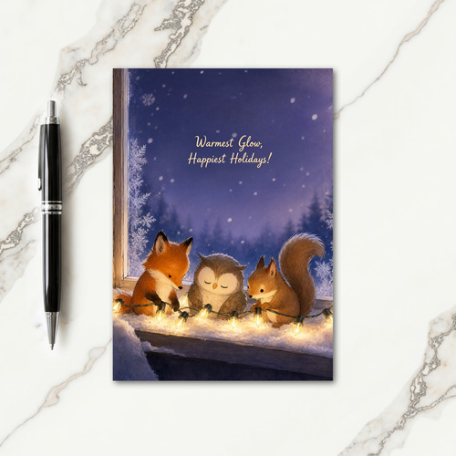Battery Operated Christmas Lights Card