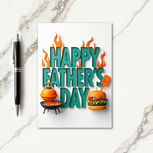Bbq Happy Fathers Day Card