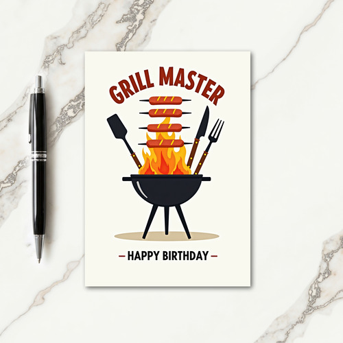 Bbq Party Birthday Card
