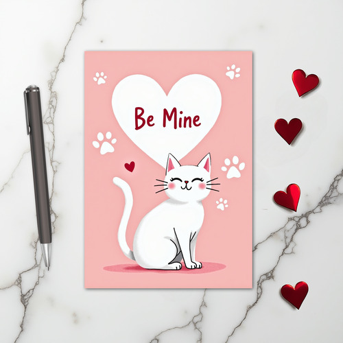 Be Mine Cat Love Card