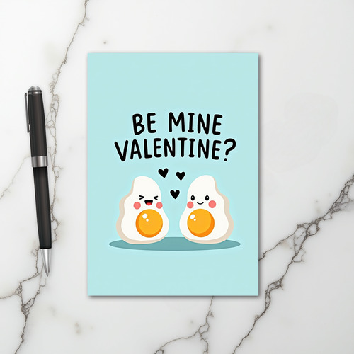 Be Mine Egg Valentine Card