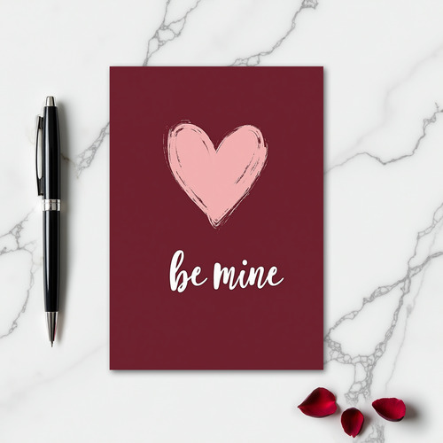 Be Mine Heart Art Card