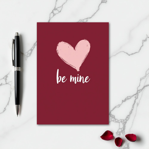 Be Mine Heartfelt Brushstrokes Card