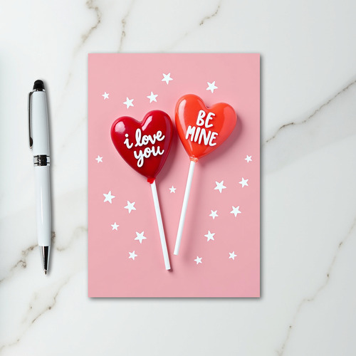 Be Mine Love Hearts Card