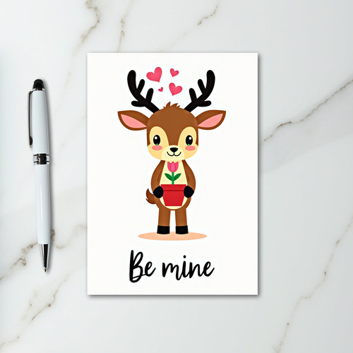 Be Mine Reindeer Love Card