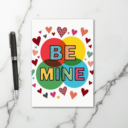 Be Mine Valentine Hearts Card