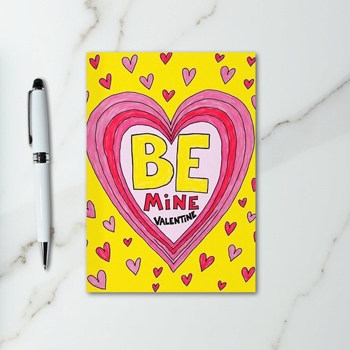 Be Mine Valentine Love Heart Card