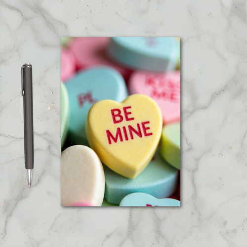 Be Mine Valentines Candy Heart Card