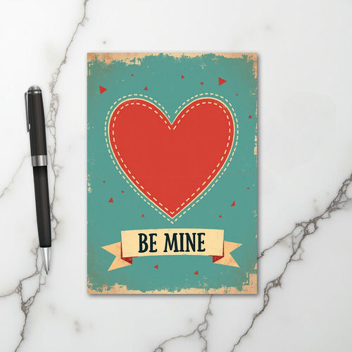 Be Mine Valentines Heart Card
