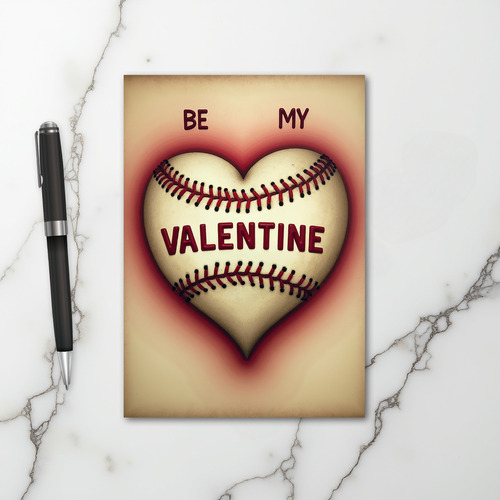 Be My Baseball Valentine Card