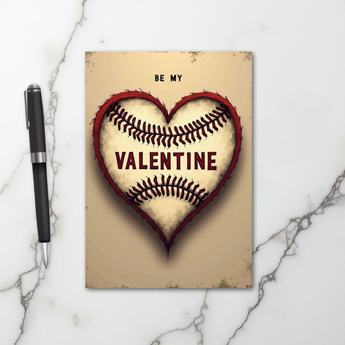 Be My Valentine Baseball Card